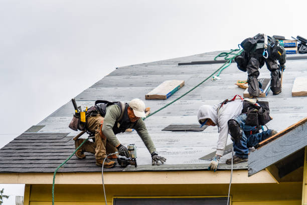 Professional Gutter Installation technician working in Boonville, IN